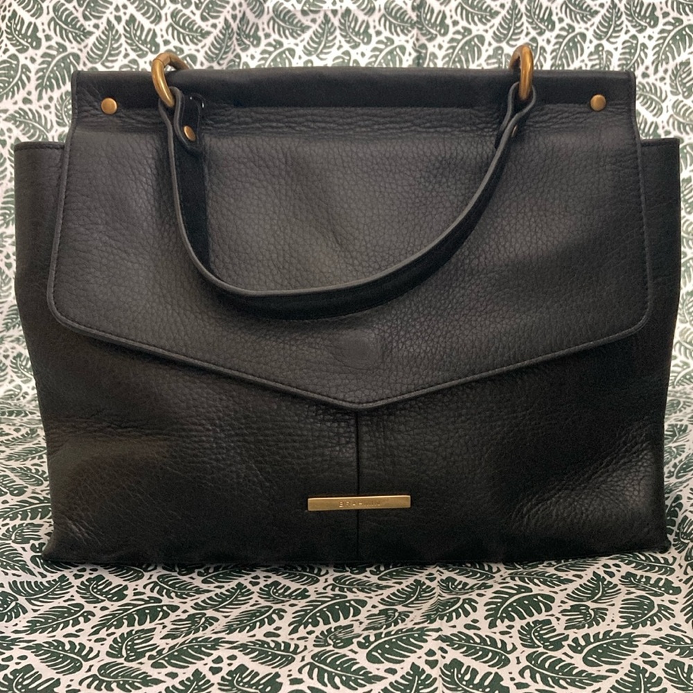 SOLD | Brahmin Georgia Black Leather Satchel EUC